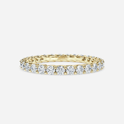 3.00ct Ellsa Round Lab Grown Diamond Shared Prong Full Eternity Band In 14K Yellow Gold (US Size: 5.5)