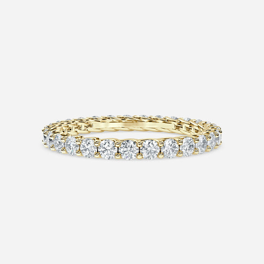3.00ct Ellsa Round Lab Grown Diamond Shared Prong Full Eternity Band In 14K Yellow Gold (US Size: 5.5)